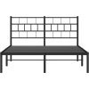 Kovový rám postele s čelem 140 x 200 cm [355660] (Barva Černá)