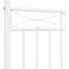 Kovový rám postele s čelem 140 x 200 cm [373741] (Barva Bílá)