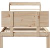 Rám postele s čelem 75 x 190 cm masivní borovice [3306811] (Barva Přírodní)