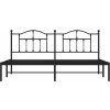 Kovový rám postele s čelem 200 x 200 cm [353446] (Barva Černá)