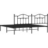 Kovový rám postele s čelem 200 x 200 cm [353446] (Barva Černá)