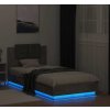 Rám postele s čelem a LED osvětlením 75 x 190 cm [3210067] (Barva Černá)