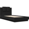 Rám postele s čelem a LED osvětlením 75 x 190 cm [3210067] (Barva Černá)