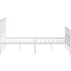 Kovový rám postele s hlavovým a nožním čelem 120 x 190 cm [353503] (Barva Bílá)