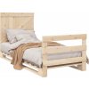 Rám postele s čelem 90 x 200 cm masivní borové dřevo [3281556] (Barva Přírodní)