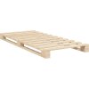 Rám postele s čelem 90 x 200 cm masivní borové dřevo [3281556] (Barva Přírodní)