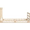 Rám postele s čelem 90 x 200 cm masivní borové dřevo [3281556] (Barva Přírodní)