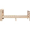 Rám postele s čelem 90 x 200 cm masivní borové dřevo [3306678] (Barva Hnědá)