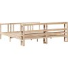 Rám postele s čelem 180 x 200 cm masivní borovice [3305975] (Barva Přírodní)