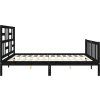 Rám postele s čelem Super King Size masivní dřevo [3193092] (Barva Bílá)