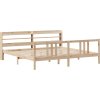 Rám postele s čelem 180 x 200 cm masivní borovice [3306716] (Barva Hnědá)