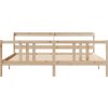 Rám postele s čelem 180 x 200 cm masivní borovice [3306716] (Barva Hnědá)