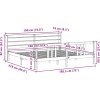 Rám postele s čelem 180 x 200 cm masivní borovice [3306716] (Barva Hnědá)