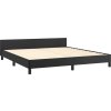 Rám postele s čelem 180x200 cm umělá kůže [3125463] (Barva Černá)