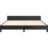 Rám postele s čelem 180x200 cm umělá kůže [3125463] (Barva Černá)