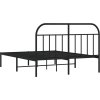 Kovový rám postele s čelem 140 x 200 cm [353685] (Barva Bílá)
