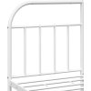 Kovový rám postele s čelem 140 x 200 cm [353685] (Barva Bílá)