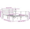 Rám postele s čelem 135 x 190 cm masivní borovice [3306817] (Barva Přírodní)