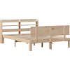 Rám postele s čelem 135 x 190 cm masivní borovice [3306817] (Barva Přírodní)