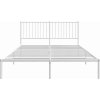 Kovový rám postele s čelem 160 x 200 cm [350867] (Barva Černá)