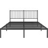 Kovový rám postele s čelem 160 x 200 cm [350867] (Barva Černá)