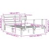 Rám postele s čelem 150x200 cm masivní borovice [3306829] (Barva Přírodní)