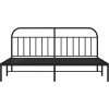 Kovový rám postele s čelem 200 x 200 cm [353691] (Barva Bílá)