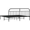 Kovový rám postele s čelem 200 x 200 cm [353691] (Barva Bílá)
