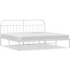 Kovový rám postele s čelem 200 x 200 cm [353691] (Barva Bílá)