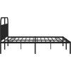 Kovový rám postele s čelem 200 x 200 cm [353691] (Barva Bílá)