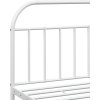 Kovový rám postele s čelem 200 x 200 cm [353691] (Barva Bílá)
