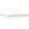 Kovový rám postele s čelem 193 x 203 cm [373844] (Barva Bílá)