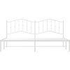 Kovový rám postele s čelem 193 x 203 cm [373844] (Barva Bílá)