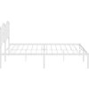 Kovový rám postele s čelem 193 x 203 cm [373844] (Barva Bílá)