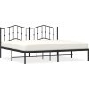 Kovový rám postele s čelem 193 x 203 cm [373844] (Barva Bílá)