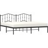 Kovový rám postele s čelem 193 x 203 cm [373844] (Barva Bílá)