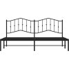Kovový rám postele s čelem 193 x 203 cm [373844] (Barva Bílá)