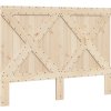 Rám postele s čelem bílý 140 x 200 cm masivní borové dřevo [3281576] (Barva Přírodní)
