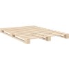 Rám postele s čelem bílý 140 x 200 cm masivní borové dřevo [3281576] (Barva Přírodní)