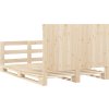 Rám postele s čelem bílý 140 x 200 cm masivní borové dřevo [3281576] (Barva Přírodní)