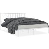 Kovový rám postele s čelem 160 x 200 cm [374440] (Barva Černá)