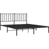 Kovový rám postele s čelem 160 x 200 cm [374440] (Barva Černá)