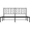 Kovový rám postele s čelem 160 x 200 cm [374440] (Barva Černá)