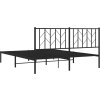 Kovový rám postele s čelem 160 x 200 cm [374440] (Barva Černá)