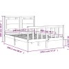 Rám postele s čelem 140 x 200 cm masivní dřevo [3192166] (Barva Přírodní)