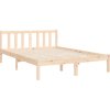 Rám postele s čelem 140 x 200 cm masivní dřevo [3192166] (Barva Přírodní)