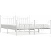 Kovový rám postele s hlavovým a nožním čelem 193 x 203 cm [353610] (Barva Bílá)