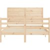 Rám postele s čelem Double masivní dřevo [3195001] (Barva Přírodní)