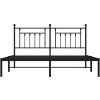 Kovový rám postele s čelem 160 x 200 cm [353540] (Barva Černá)