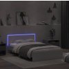 Rám postele s čelem a LED osvětlením 120 x 200 cm [3207616] (Barva Bílá)